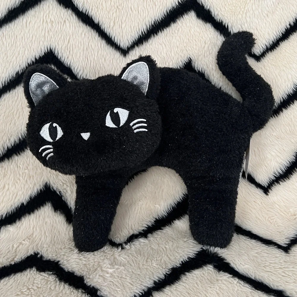 New Release! 2025 Target Bullseye Playground Black Cat Pillow, Halloween decor